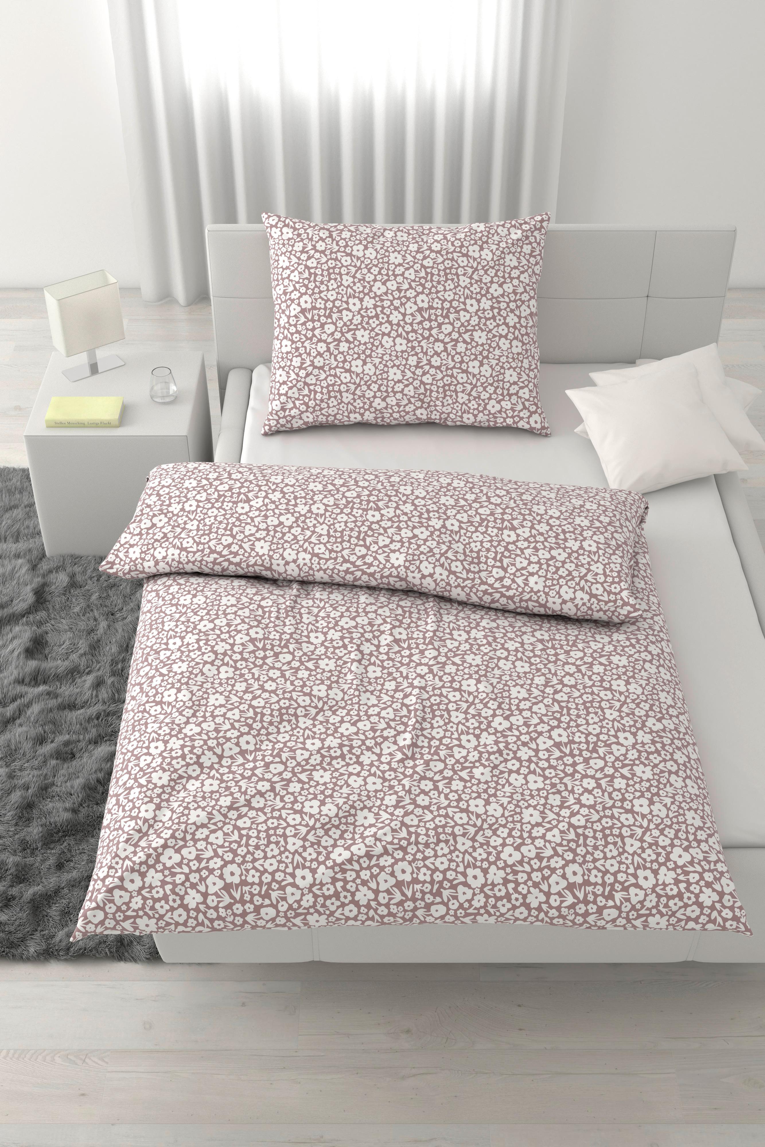 Posteljnina Millefleur - sivovijolična, Moderno, tekstil (140cm) - Mömax