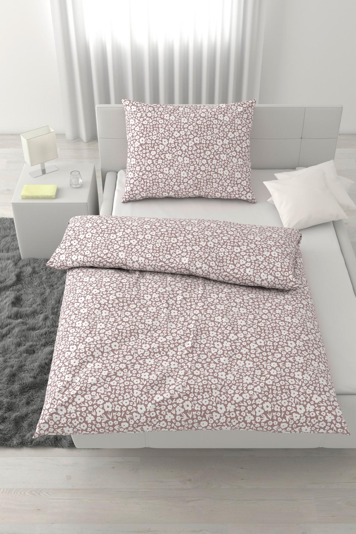 Posteljnina Millefleur - sivovijolična, Moderno, tekstil (140cm) - Mömax