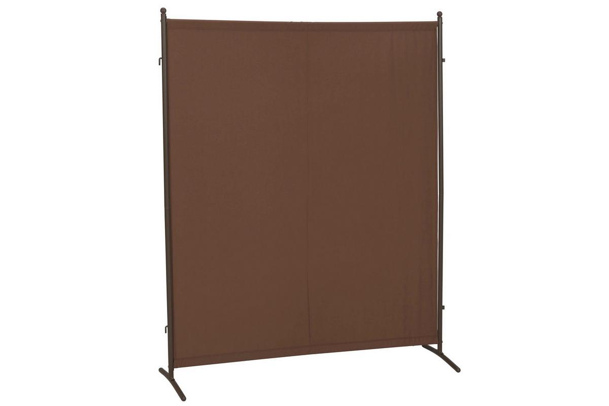 Sichtschutz Textil Silber/Taupe - Taupe/Silberfarben, KONVENTIONELL, Textil/Metall (155/188/50cm) - Gardenson