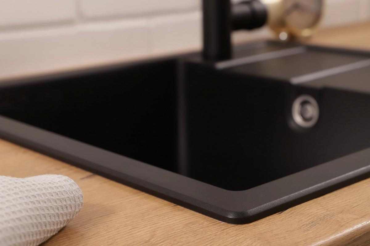 Pomivalno Korito Nashville, 58x50cm - črna, Basics, kamen (58/20/50cm) - Respekta