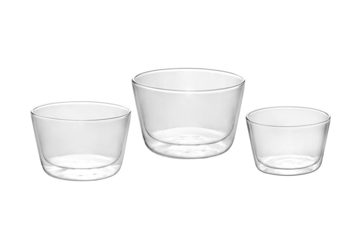 Tálszett Fusion - átlátszó, Modern, Üveg - Premium Living