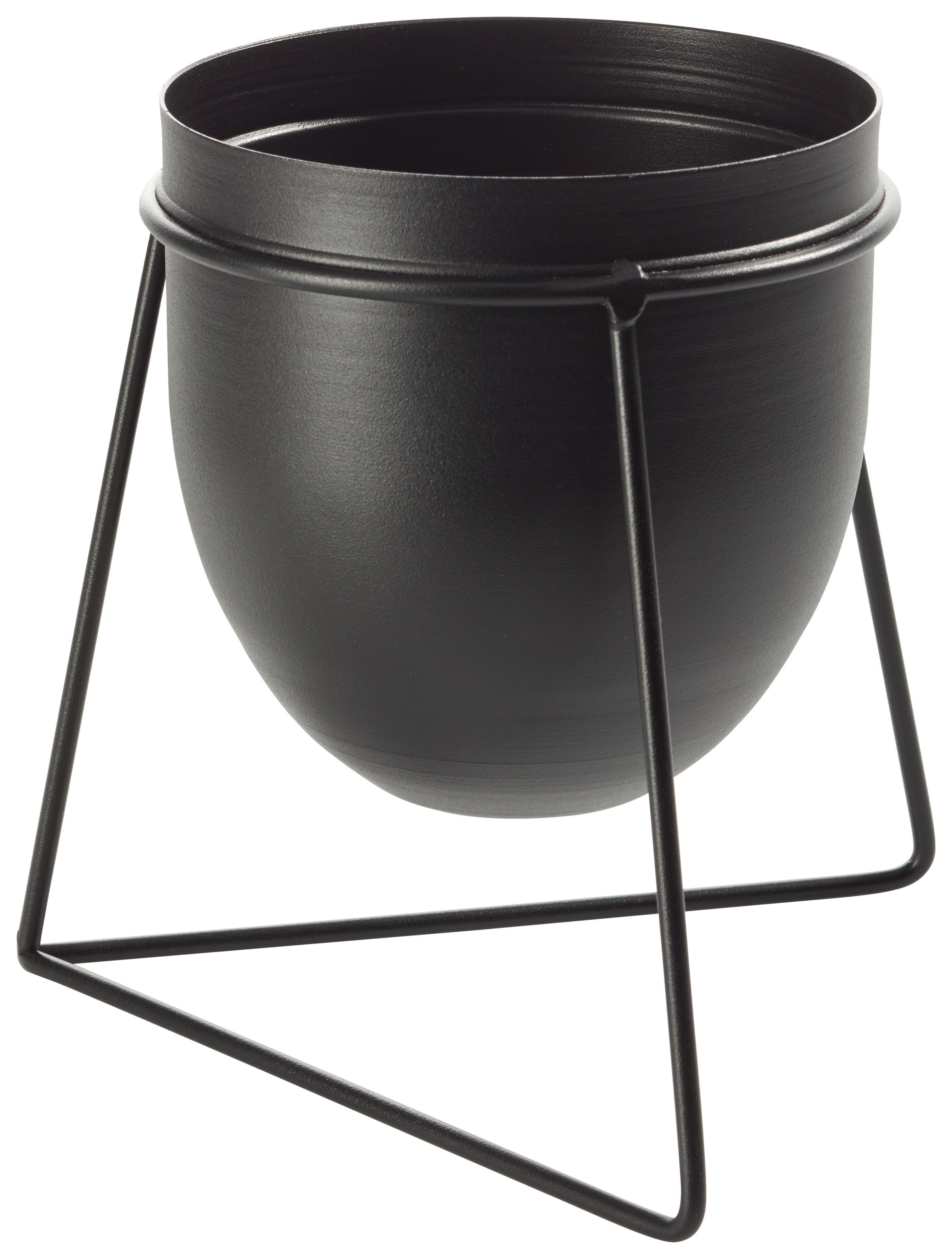 Kaspó Urbanus - fekete, Basics, fém (20/18cm) - Modern Living