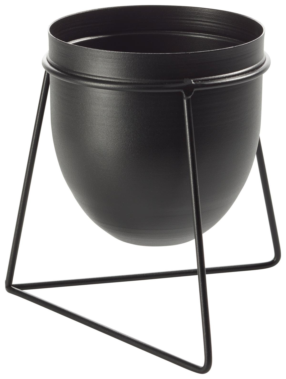 Kaspó Urbanus - fekete, Basics, fém (20/18cm) - Modern Living