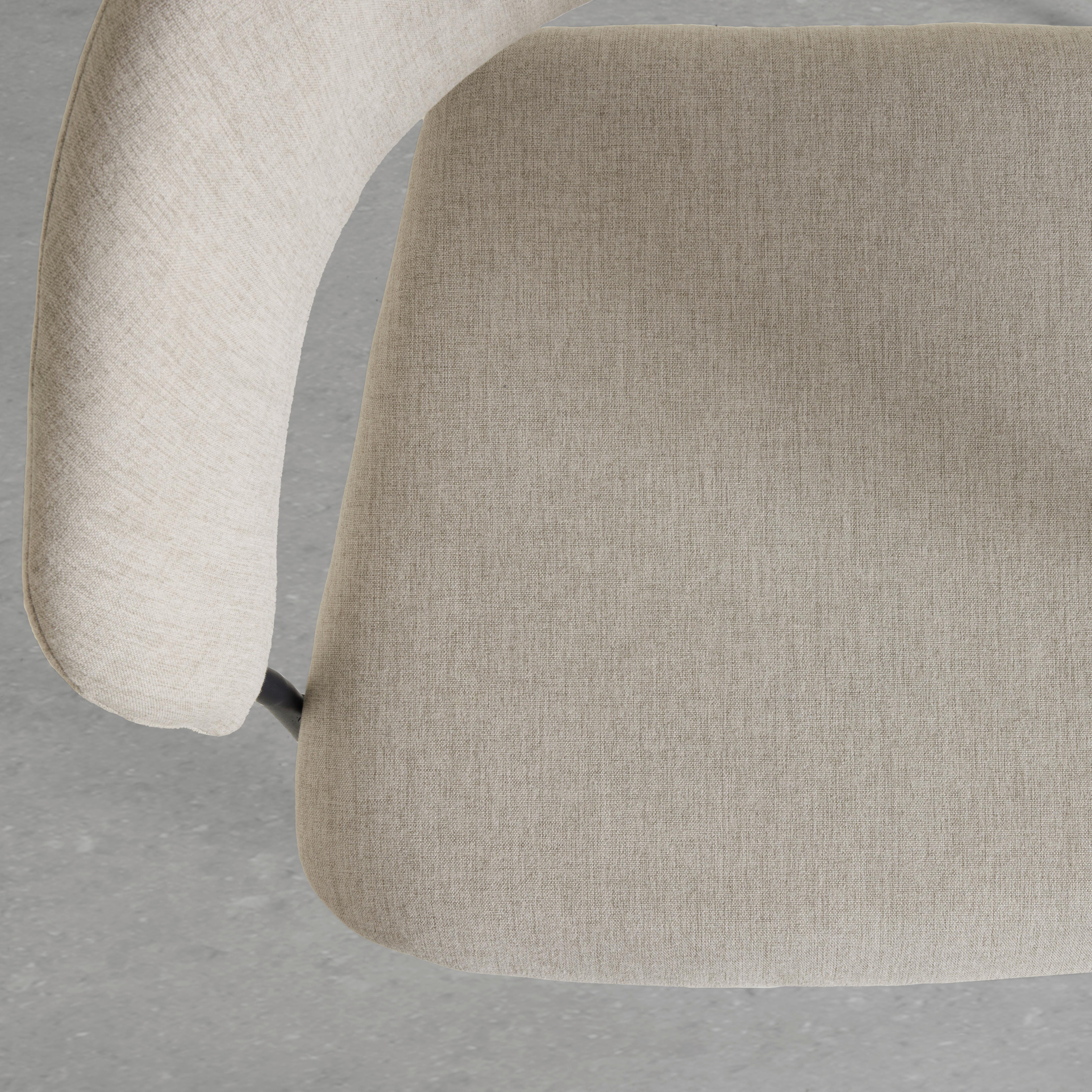 STOL MED ARMSTÖD ALICE -TOP- - beige/svart, Design, metall/trä (53/80/59cm) - Mömax