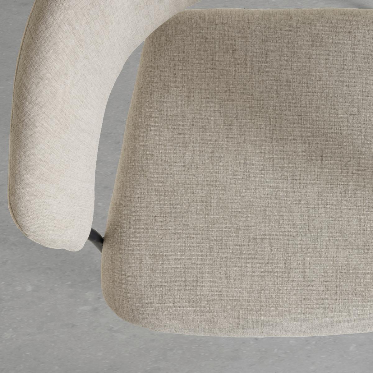 Armlehnstuhl Alice in Beige - Beige/Schwarz, Design, Holz/Textil (53/80/59cm) - Mömax