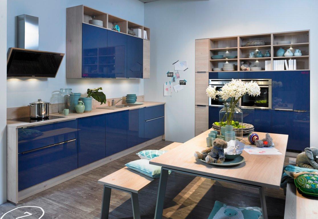 Einbauküche Star in Blau - Blau, MODERN, Holzwerkstoff - Express