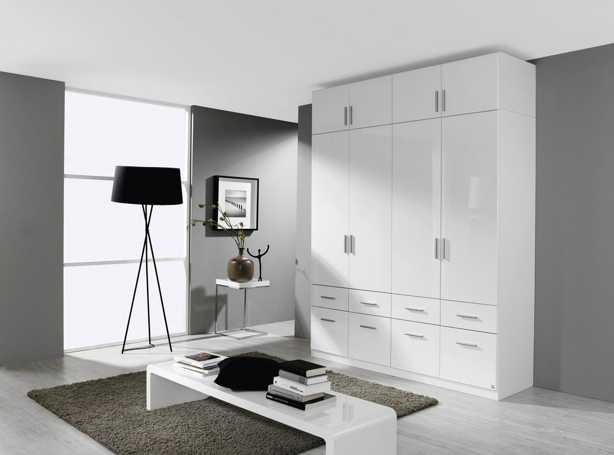 Nastavak Ormara Celle - bijela/bijela visoki sjaj, Moderno, drvo/plastika (181/40/54cm) - Modern Living