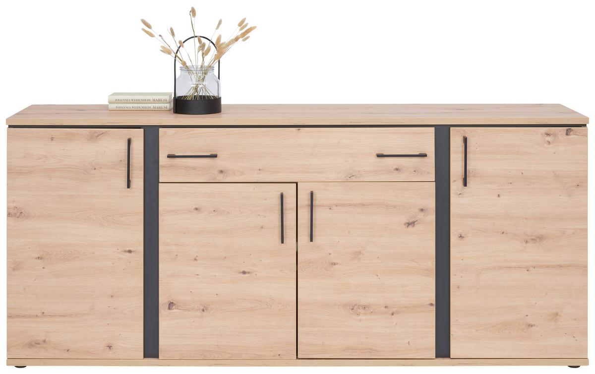 Comodă cu uși NATURE NATK 03 - culoare lemn stejar, Konventionell, material pe bază de lemn (190/84/42cm)
