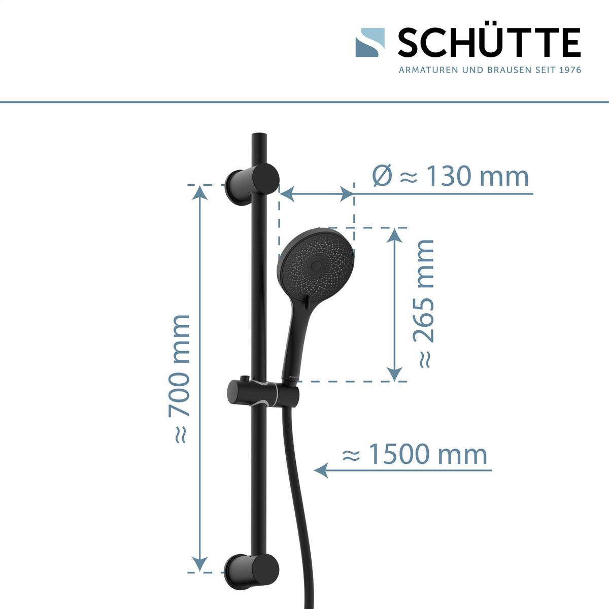 Brauseset Raven Schwarz - Schwarz, MODERN, Metall (3/70/13cm) - Mömax
