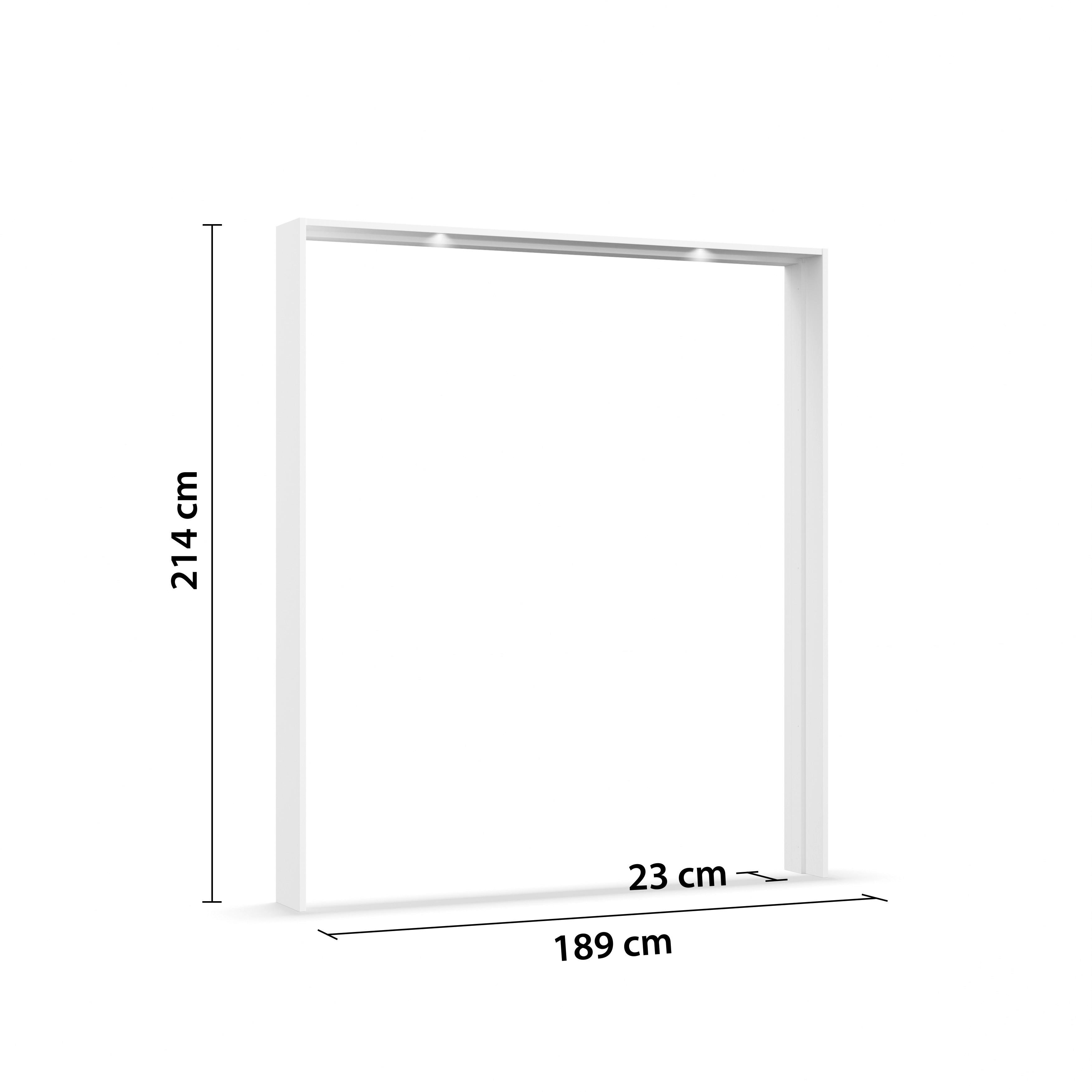 Passerpartout Elara Weiss - Weiss, Konventionell, Holzwerkstoff (189/214/23cm) - Premium Living