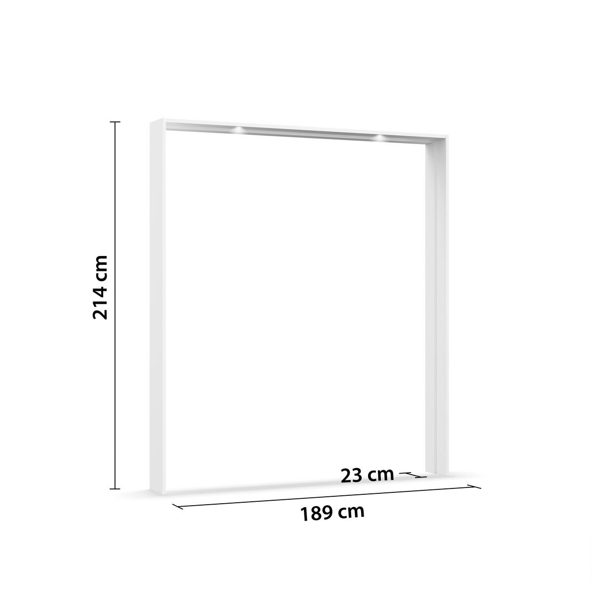 Passerpartout Elara Weiss - Weiss, Konventionell, Holzwerkstoff (189/214/23cm) - Premium Living