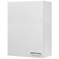 Küchenoberschrank Weiß - Edelstahlfarben/Weiß, MODERN, Holzwerkstoff/Metall (60/89/32cm) - FlexWell