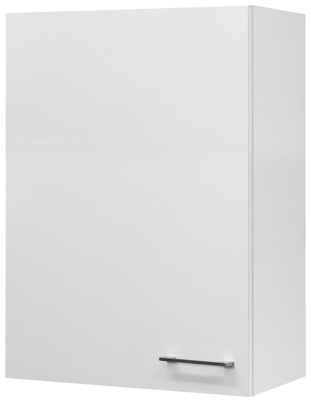 Küchenoberschrank Weiß - Edelstahlfarben/Weiß, MODERN, Holzwerkstoff/Metall (60/89/32cm) - FlexWell