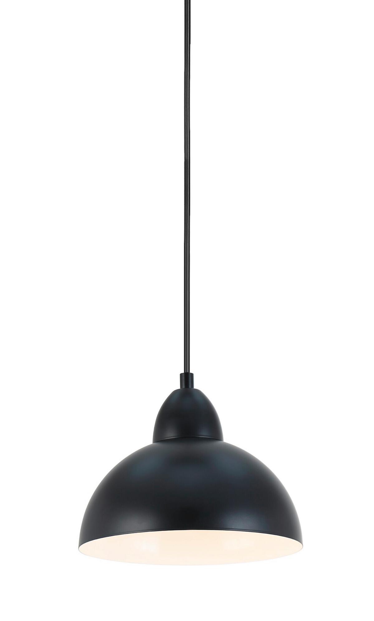 Hängeleuchte Michael Schwarz/Weiss max. 25 Watt - Weiss/Schwarz, Modern, Kunststoff/Metall (20/100cm) - Mömax