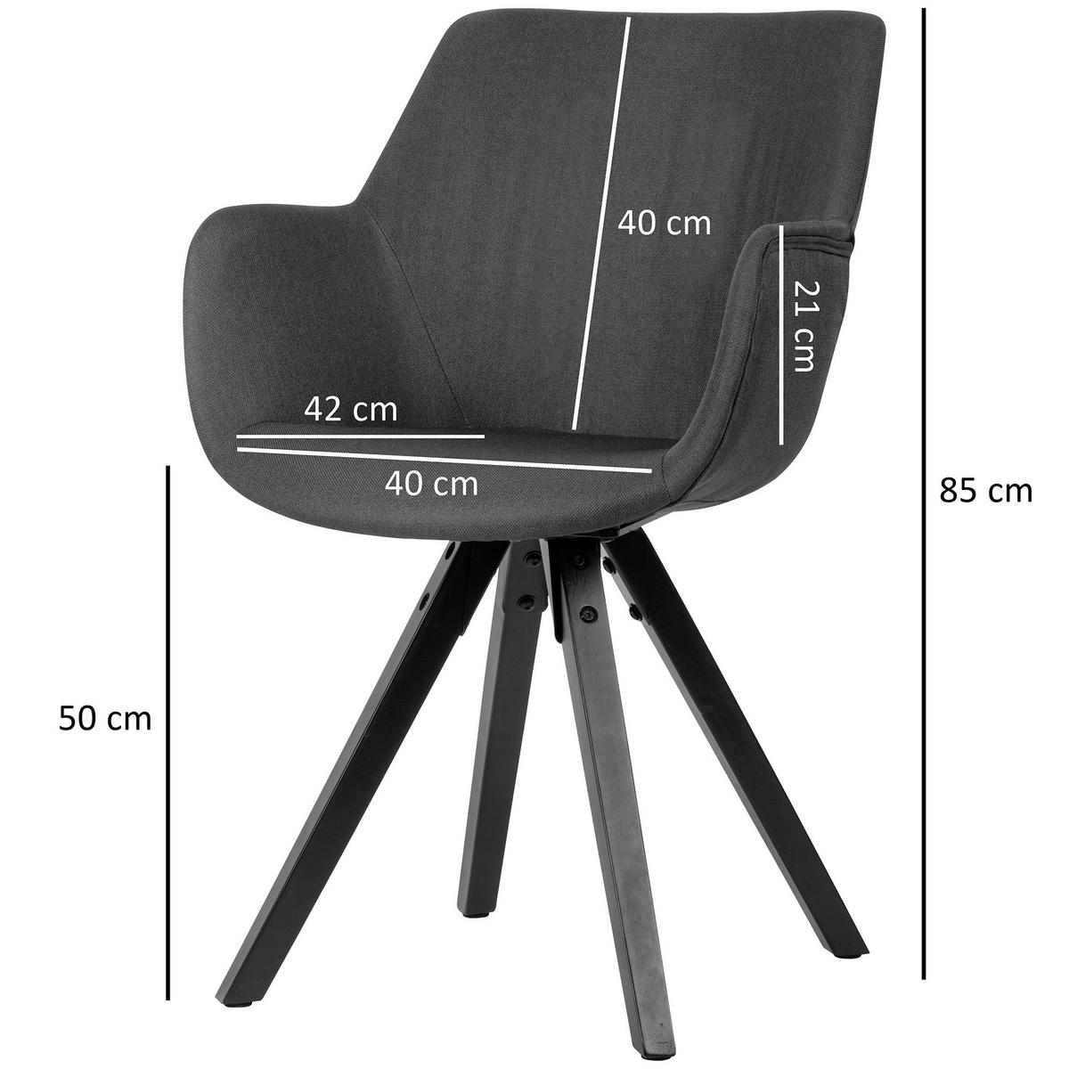 Set Naslanjačev Wl6.115 - črna, Moderno, tekstil/les (54/85/58cm) - MID.YOU