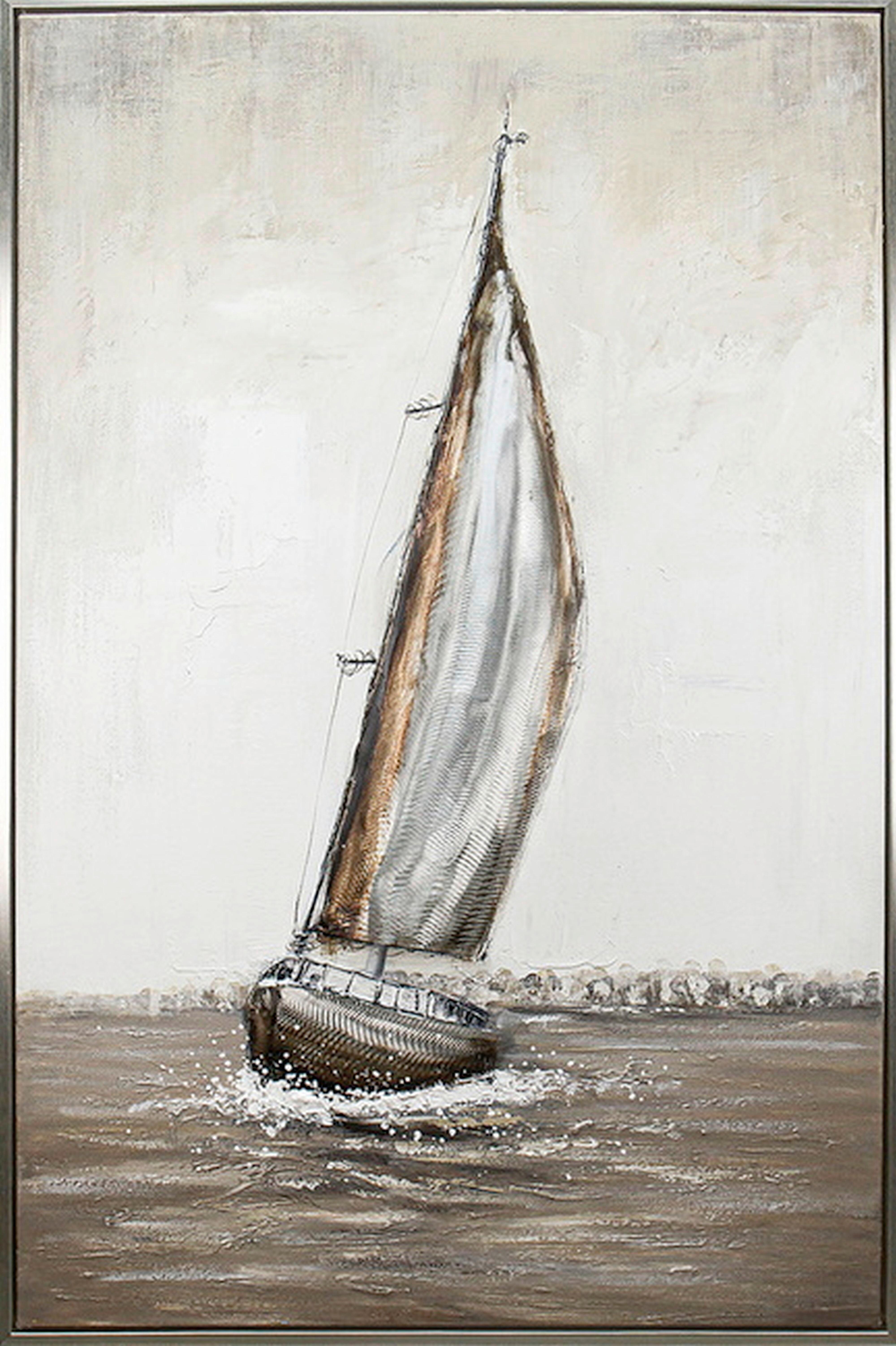 Tablou cu ramă Maile cca. 80x120 cm - argintiu/multicolor, Modern, plastic/metal (80/120/3,8cm) - Mömax