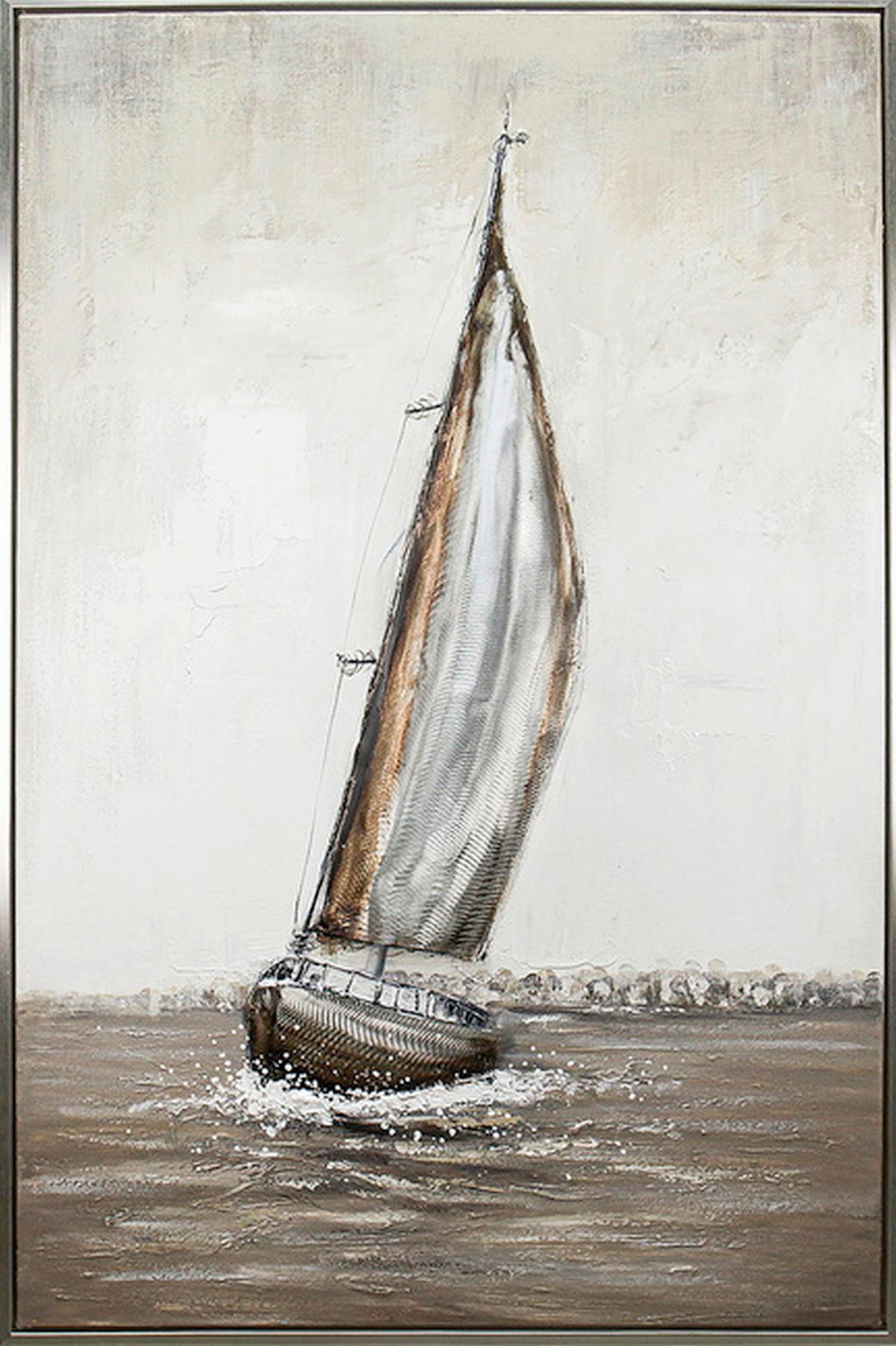Tablou cu ramă Maile cca. 80x120 cm - argintiu/multicolor, Modern, plastic/metal (80/120/3,8cm) - Mömax