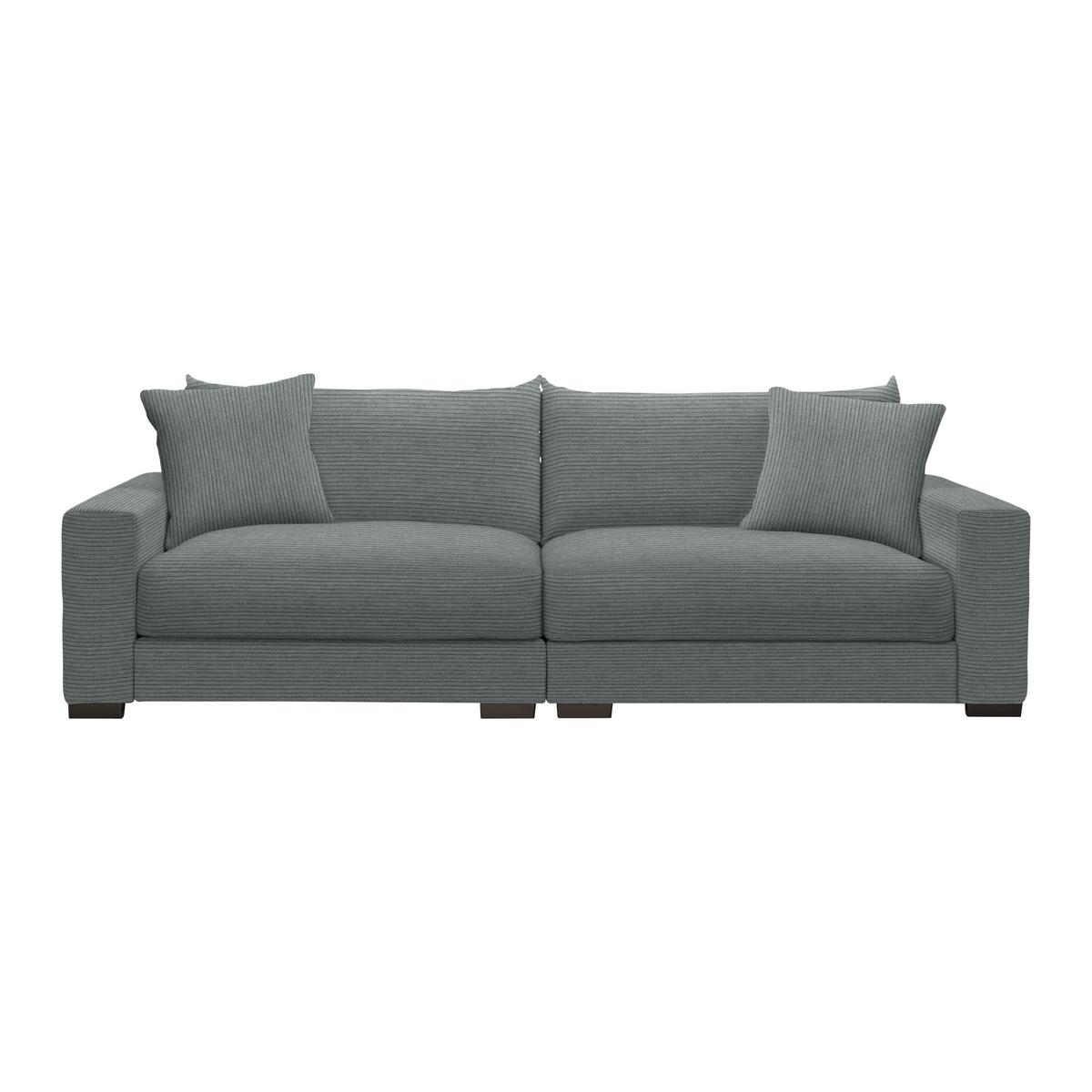 Megasofa Pedro Dunkelgrau - Dunkelgrau, MODERN, Holz/Holzwerkstoff (261/83/124cm) - Mömax