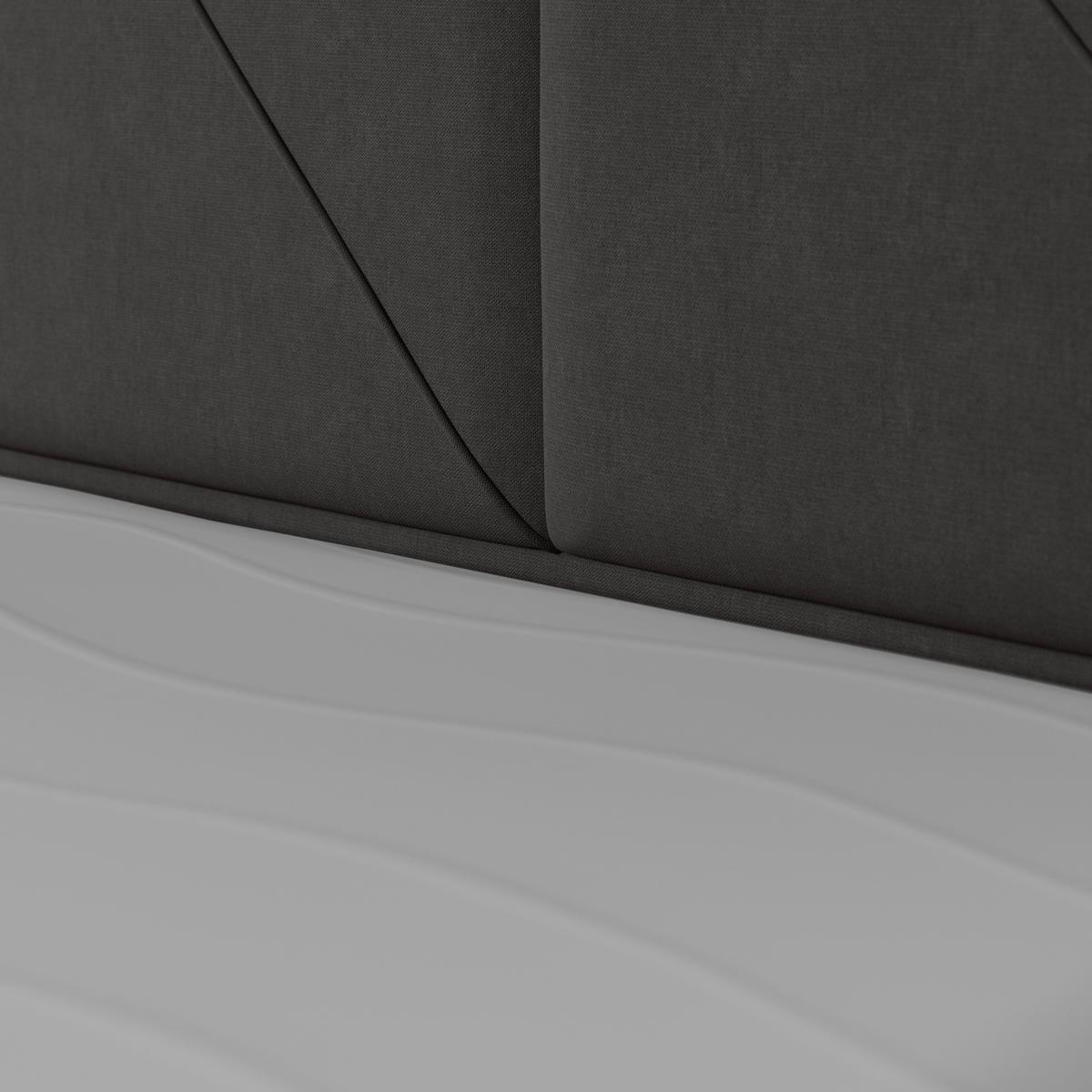 Boxspringbett Oslo ca. 180x200 cm Anthrazit - Anthrazit/Schwarz, MODERN, Karton/Holzwerkstoff (180/200cm) - MID.YOU
