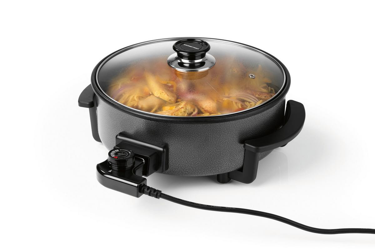 PATELNIA ELEKTRYCZNA 16389 - czarny, Basics, tworzywo sztuczne/metal (34/32/18cm) - GOURMETMAXX