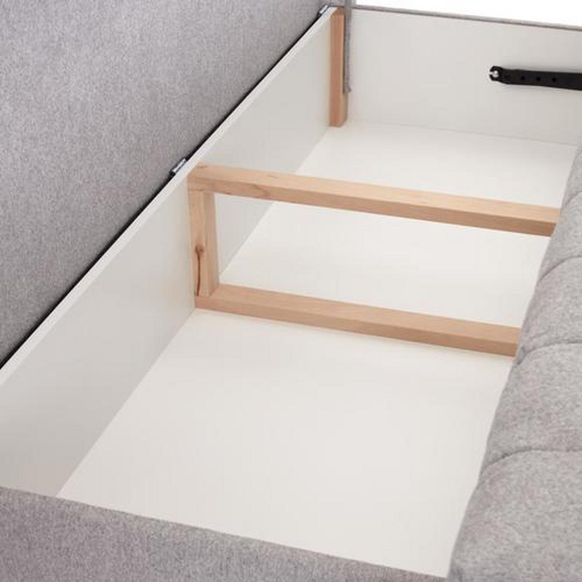 Canapea Boxspring MARINO - albastru deschis, Modern, textil (208/102/96cm) - Luca Bessoni