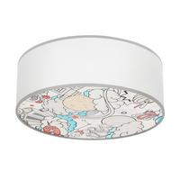 Dječja Stropna Svjetiljka 31-38869 Kiddy Wolke - bijela/višebojno, Konvencionalno, metal/plastika (38/38/14cm)