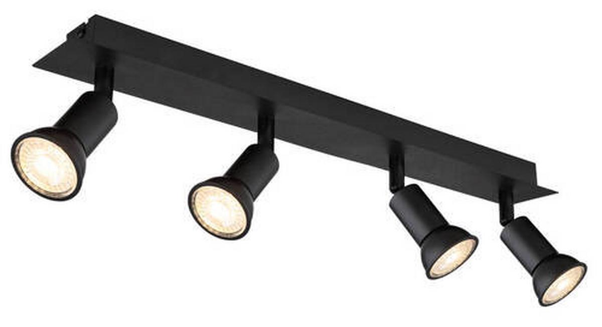 Strahler Drew in Schwarz max. 35 Watt - Schwarz, Design, Metall (50/6/9cm) - Globo