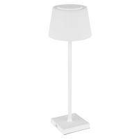 Akku-Tischleuchte Gregoir Weiß max. 4 Watt - Weiß, KONVENTIONELL, Kunststoff/Metall (13,1/38cm) - Globo