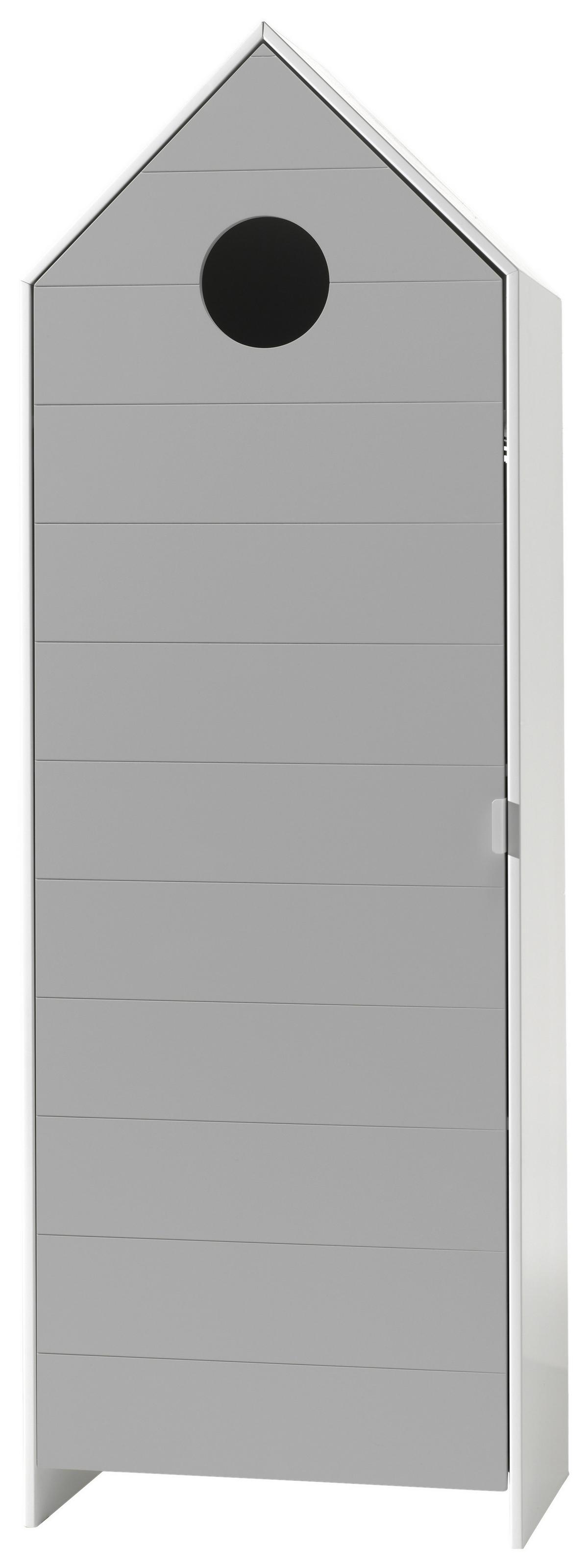 Kinderkleiderschrank Casami Grau/Weiß - Weiß/Grau, MODERN, Holzwerkstoff (57,6/171,3/37cm) - Vipack