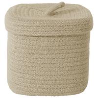 Korb Romy Beige - Beige, KONVENTIONELL, Kunststoff/Textil (18/16/18cm) - Mömax