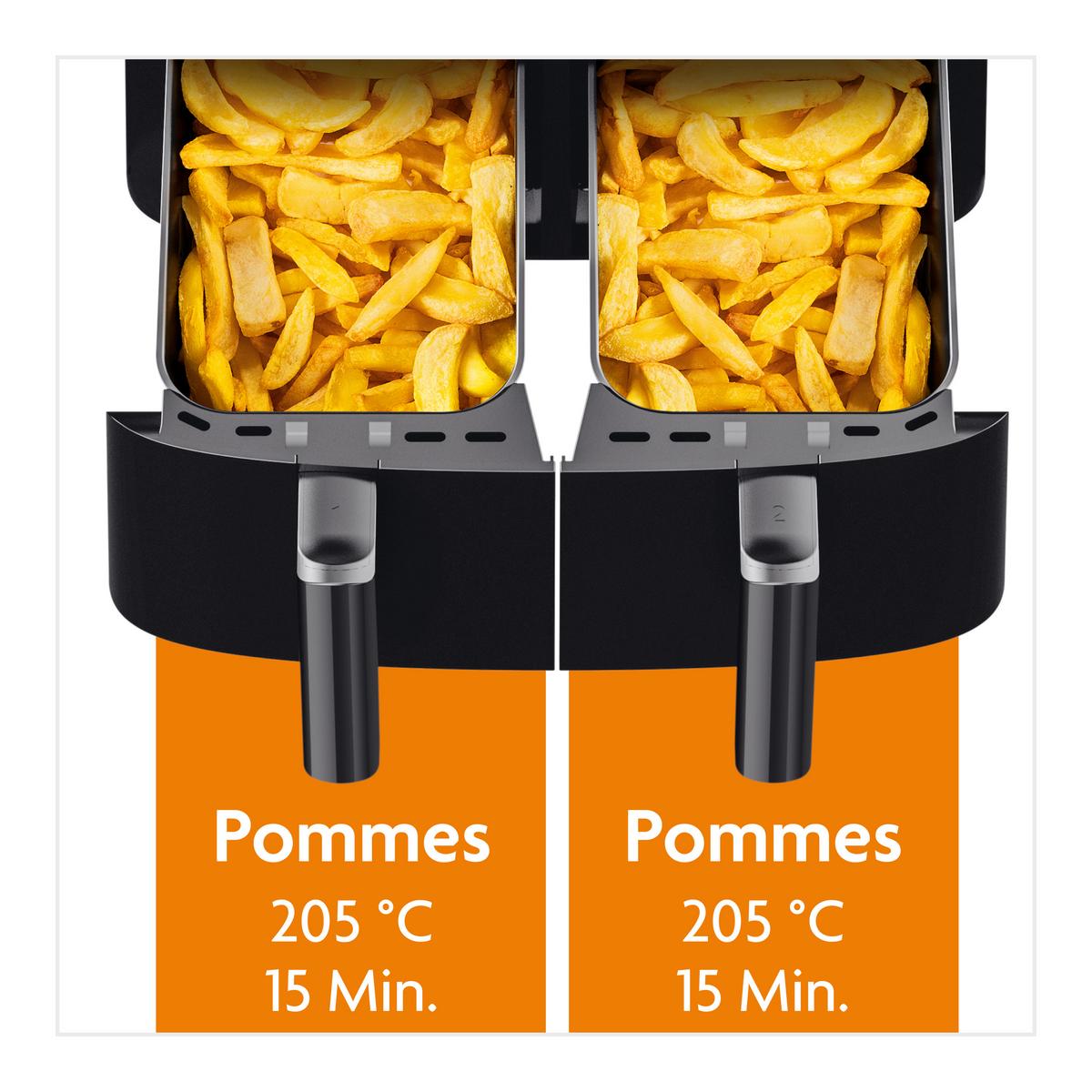 FRYTKOWNICA BEZTŁUSZCZOWA 13186 - czarny, Basics, tworzywo sztuczne/metal (39/36/31cm)