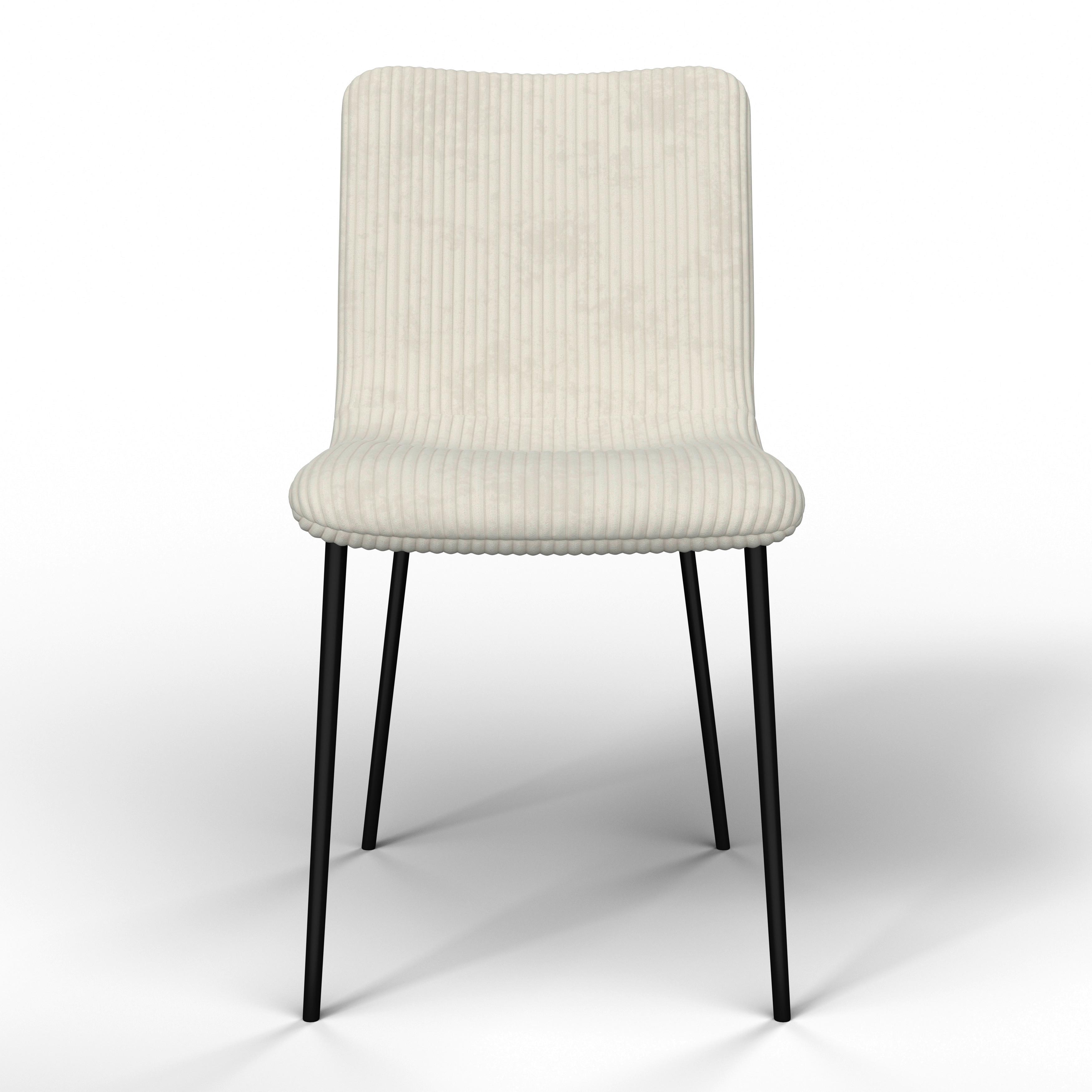 STOL AMY - beige/svart, Modern, metall/trä (45/85/55cm) - Bessagi Home