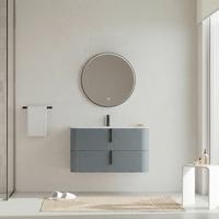 Bază pentru lavoar Lyra - gri lavă/antracit, Modern, material pe bază de lemn (101/51/46cm)