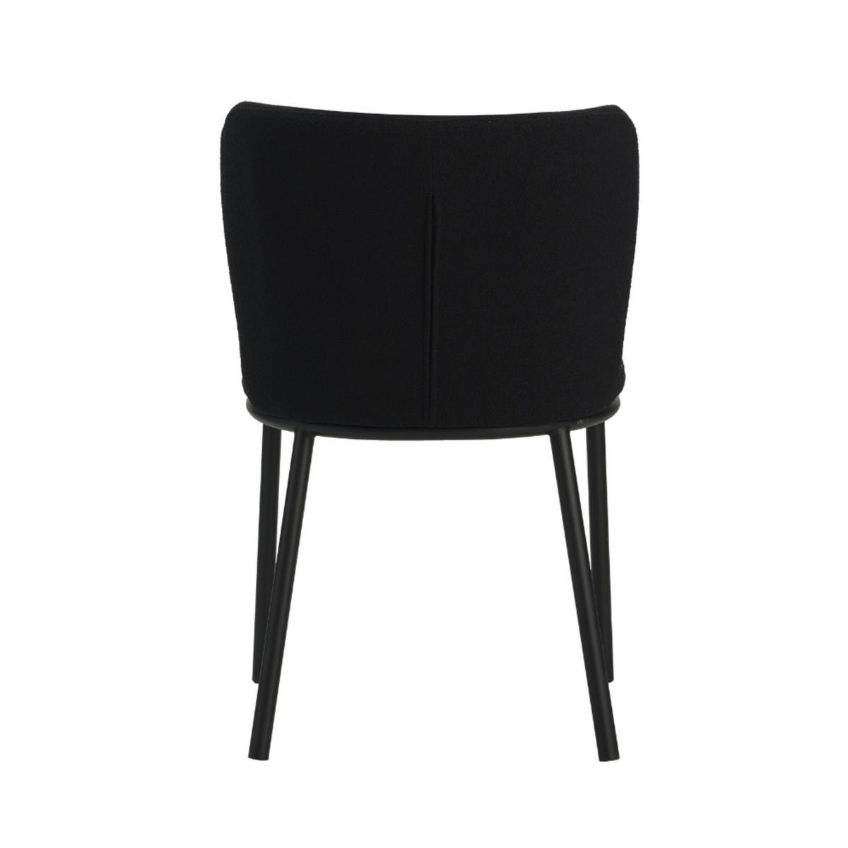 Stuhl-Set Bourges Schwarz - Schwarz, MODERN, Textil/Metall (52/80/44cm) - MID.YOU