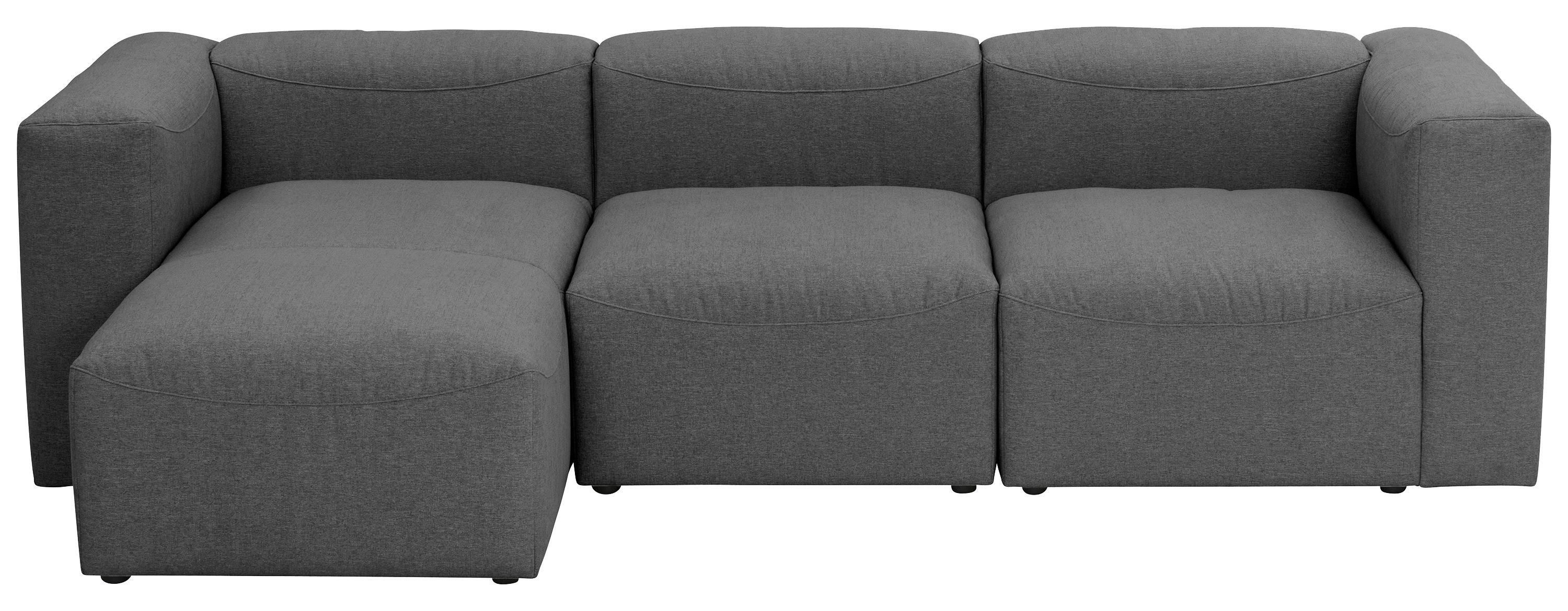 ECKSOFA LENA - Anthrazit, Design, Kunststoff/Textil (160/275cm) - Max Winzer