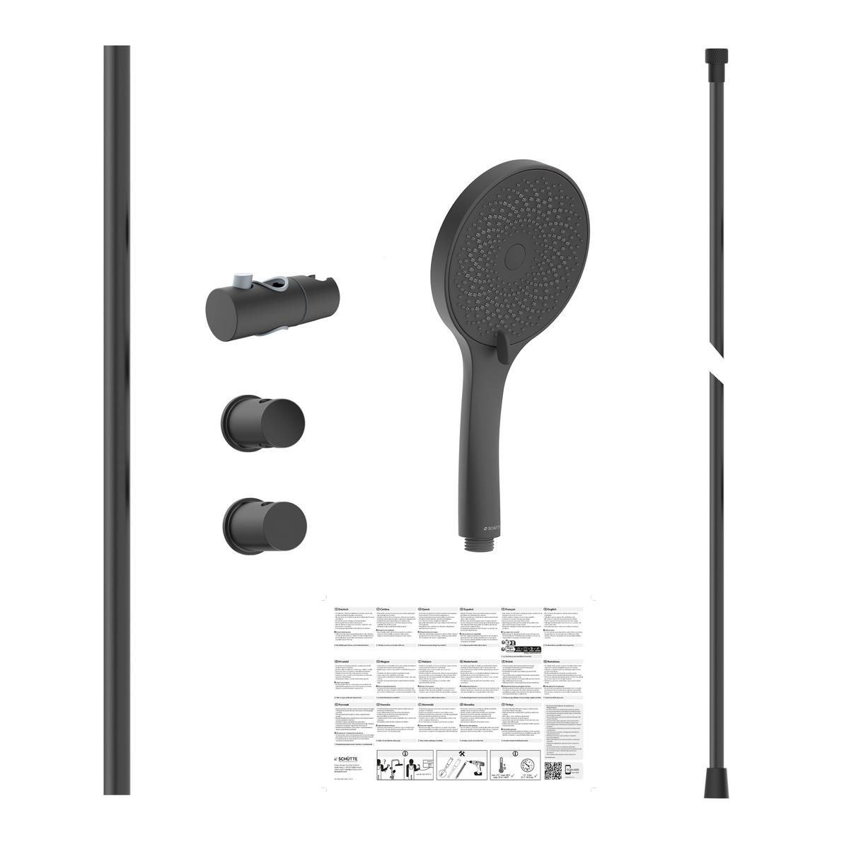 Brauseset Raven Schwarz - Schwarz, MODERN, Metall (3/70/13cm) - Mömax