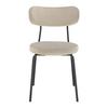 CHAISE LEA - Beige/noir, MODERN, métal/textile (51/82/63cm) - Bessagi Home