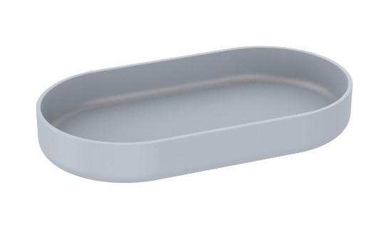 Polička Za Kopalno Kad Naime - siva, Moderno, umetna masa (17,7/2,3/9,6cm) - Premium Living