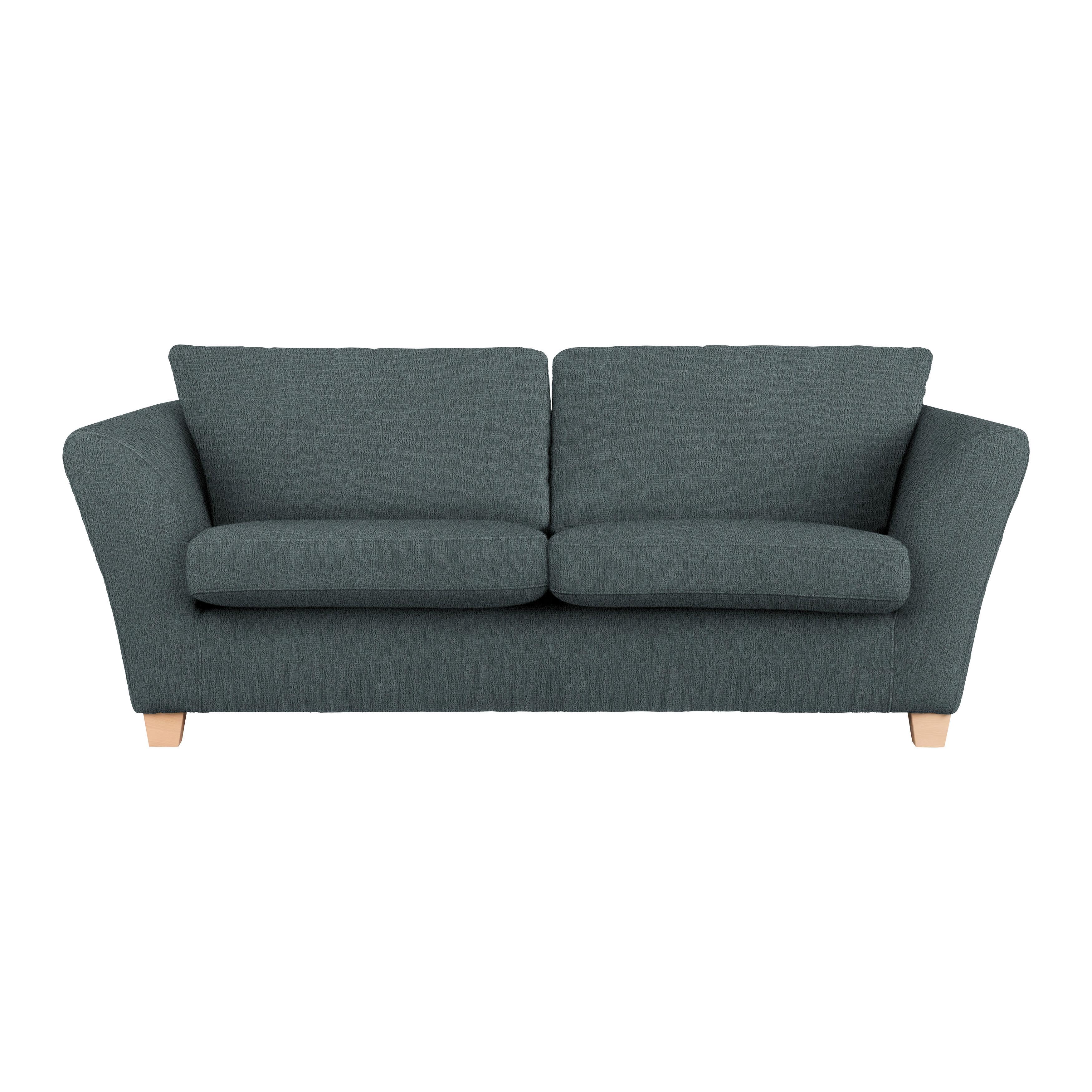 3-Sitzer-Sofa Devado Dunkelgrau - Dunkelgrau/Naturfarben, Holz/Textil (216/70-85/95cm) - Mömax