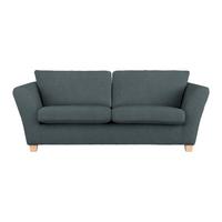 3-Sitzer-Sofa Devado Dunkelgrau - Dunkelgrau/Naturfarben, Holz/Textil (216/70-85/95cm) - Mömax