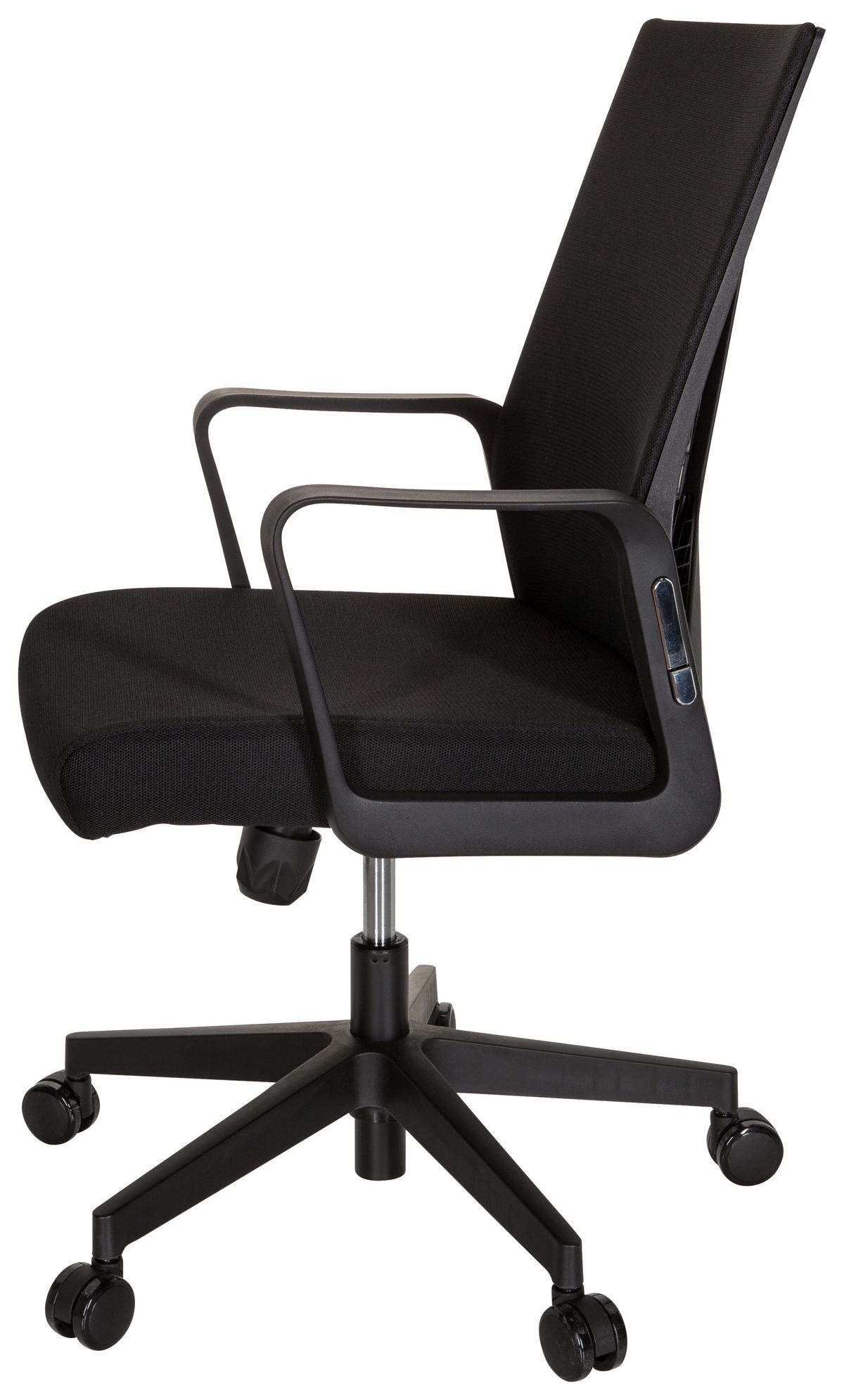 Pisarniški Stol Enco, Črna - črna, Moderno, umetna masa/tekstil (57/97/62cm) - MID.YOU