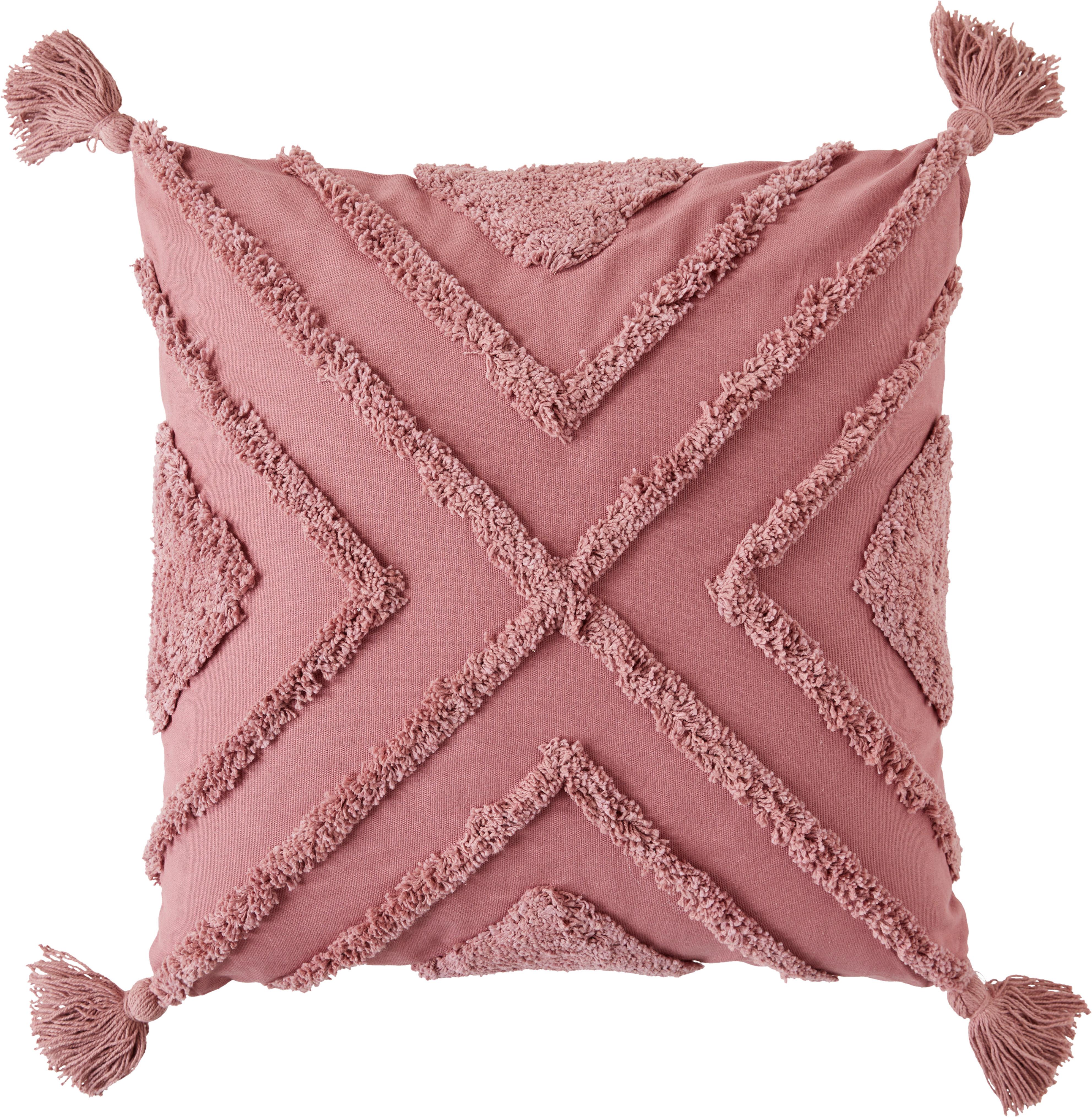 Díszpárna Nouria 50/50 - fáradtrózsaszín, Lifestyle, textil (50/50cm) - Premium Living