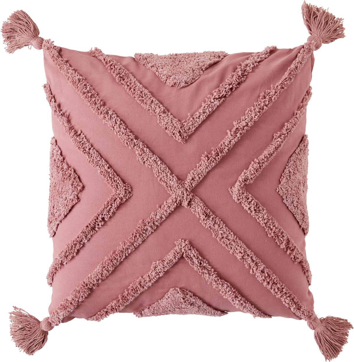 Díszpárna Nouria 50/50 - fáradtrózsaszín, Lifestyle, textil (50/50cm) - Premium Living