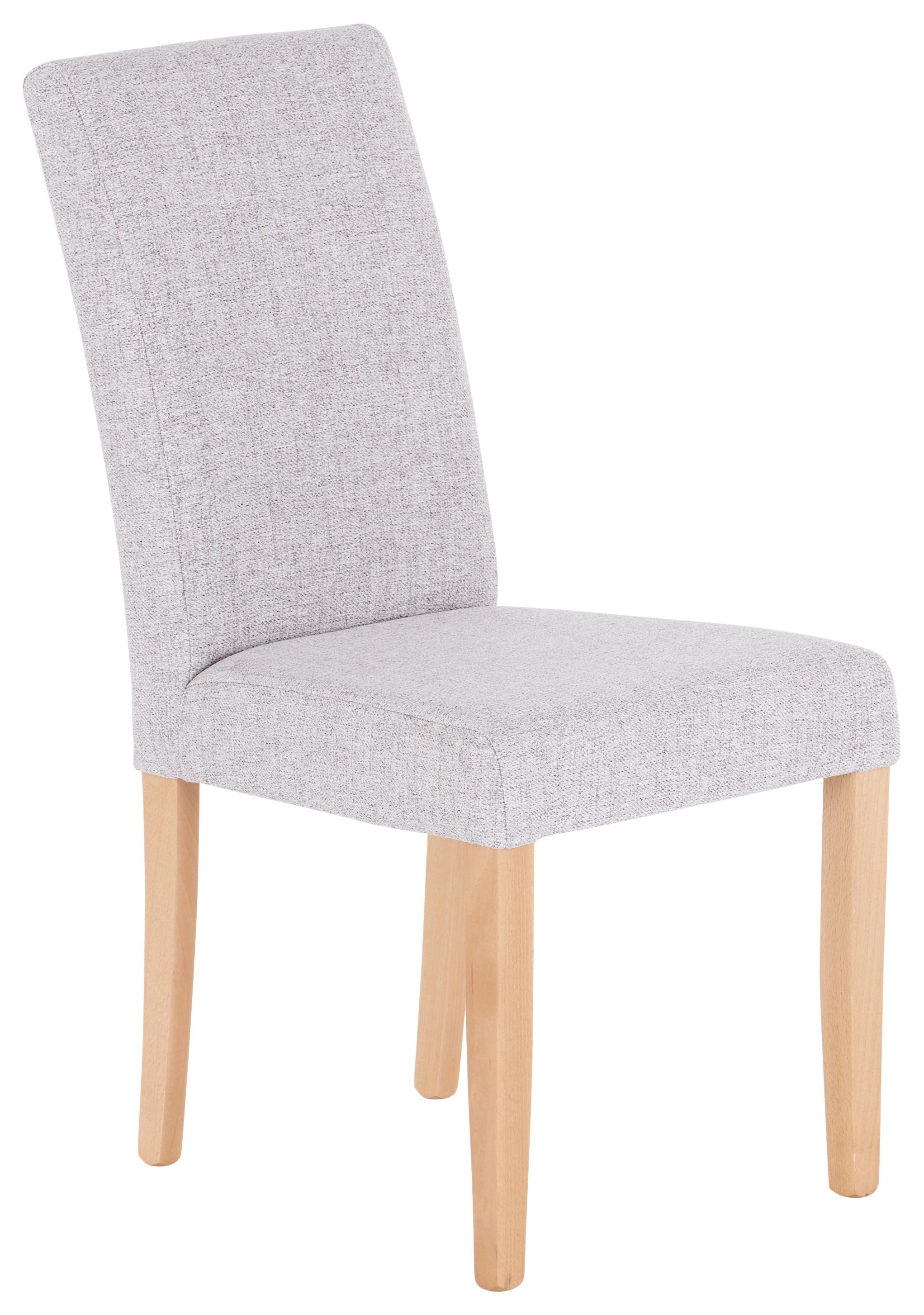 Scaun JOHN - bej/culoare natur, Konventionell, textil/material pe bază de lemn (43,5/94/59cm)