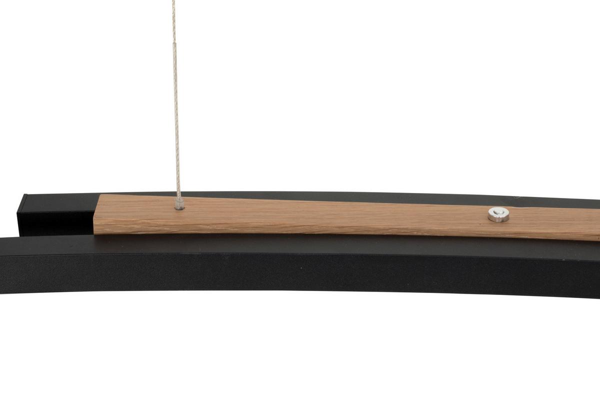 LAMPA WISZĄCA LED DONATELLO DIETER KNOLL - czarny, Basics, metal/drewno (130/6,5/155cm) - Dieter Knoll