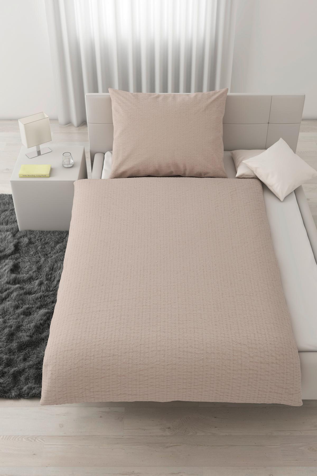 BETTWÄSCHESET GISELA - Beige, Textil (160/210cm) - Modern Living
