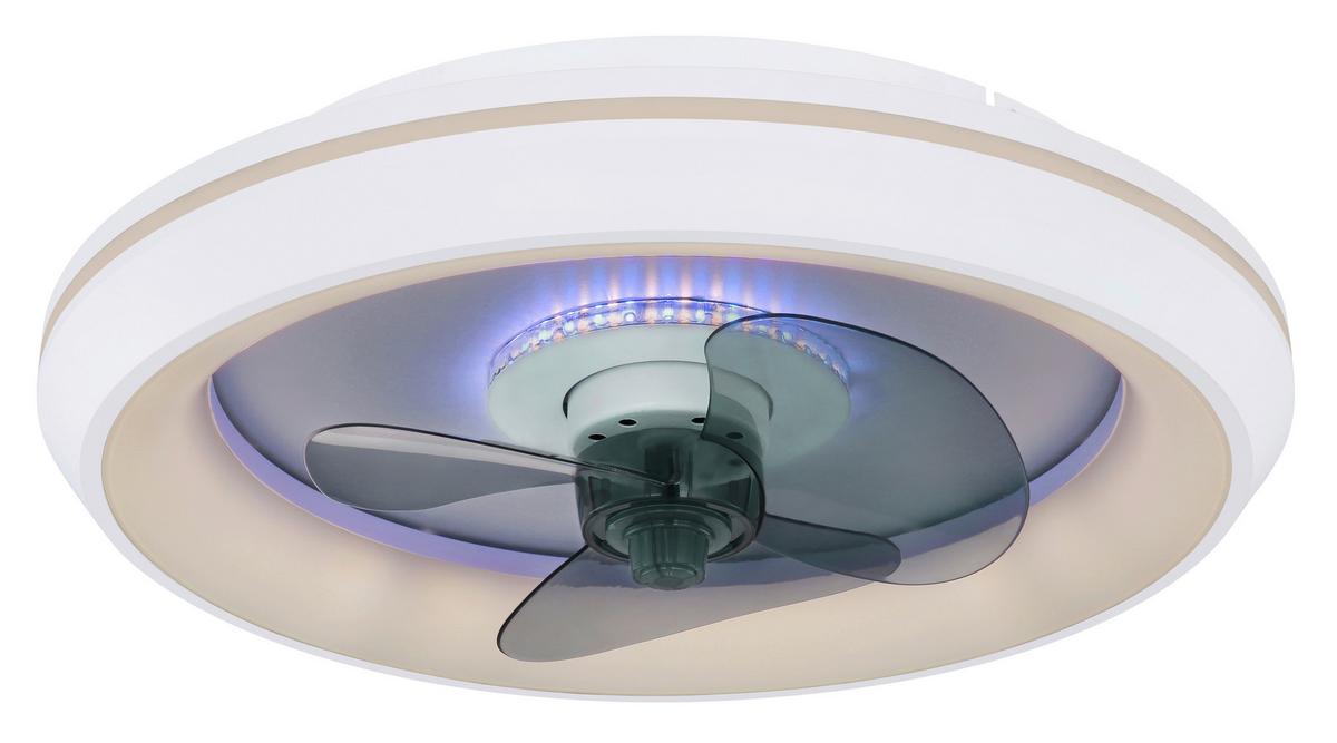 Stropni Ventilator 03631 Joey - siva/bela, Basics, kovina/umetna masa (45/13cm) - Globo