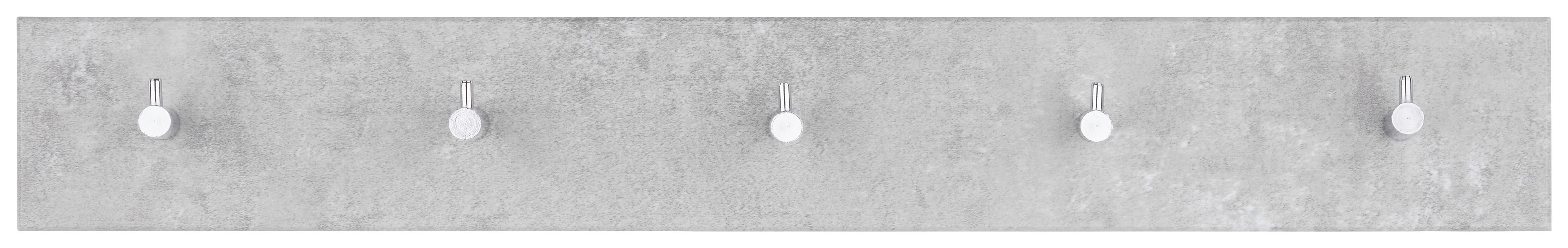 Stenski Obešalnik Eddy 5, Siva - siva, leseni material (57/8/5cm) - Mömax