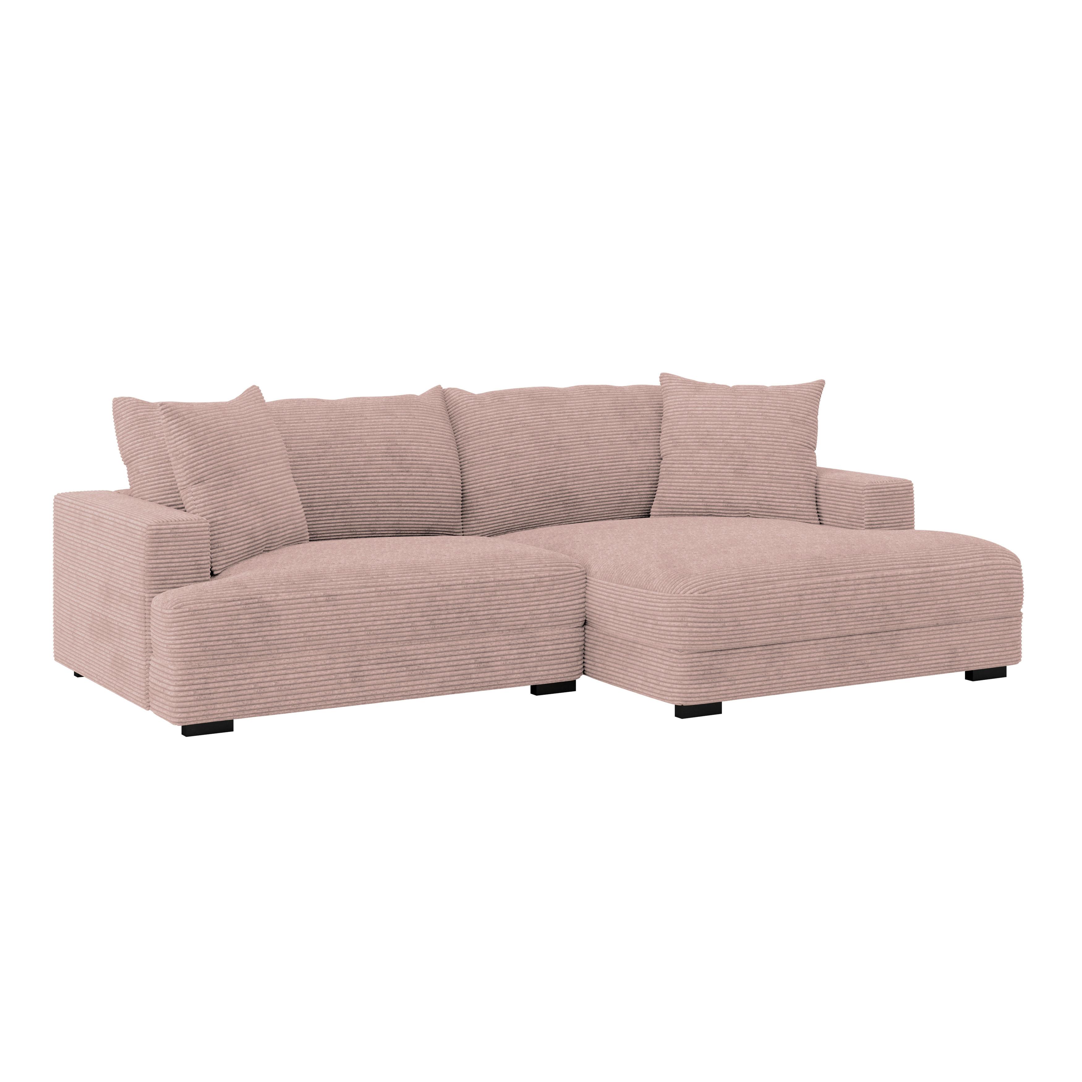 Coltar PELLE - roz, Modern, textil (265/180cm)