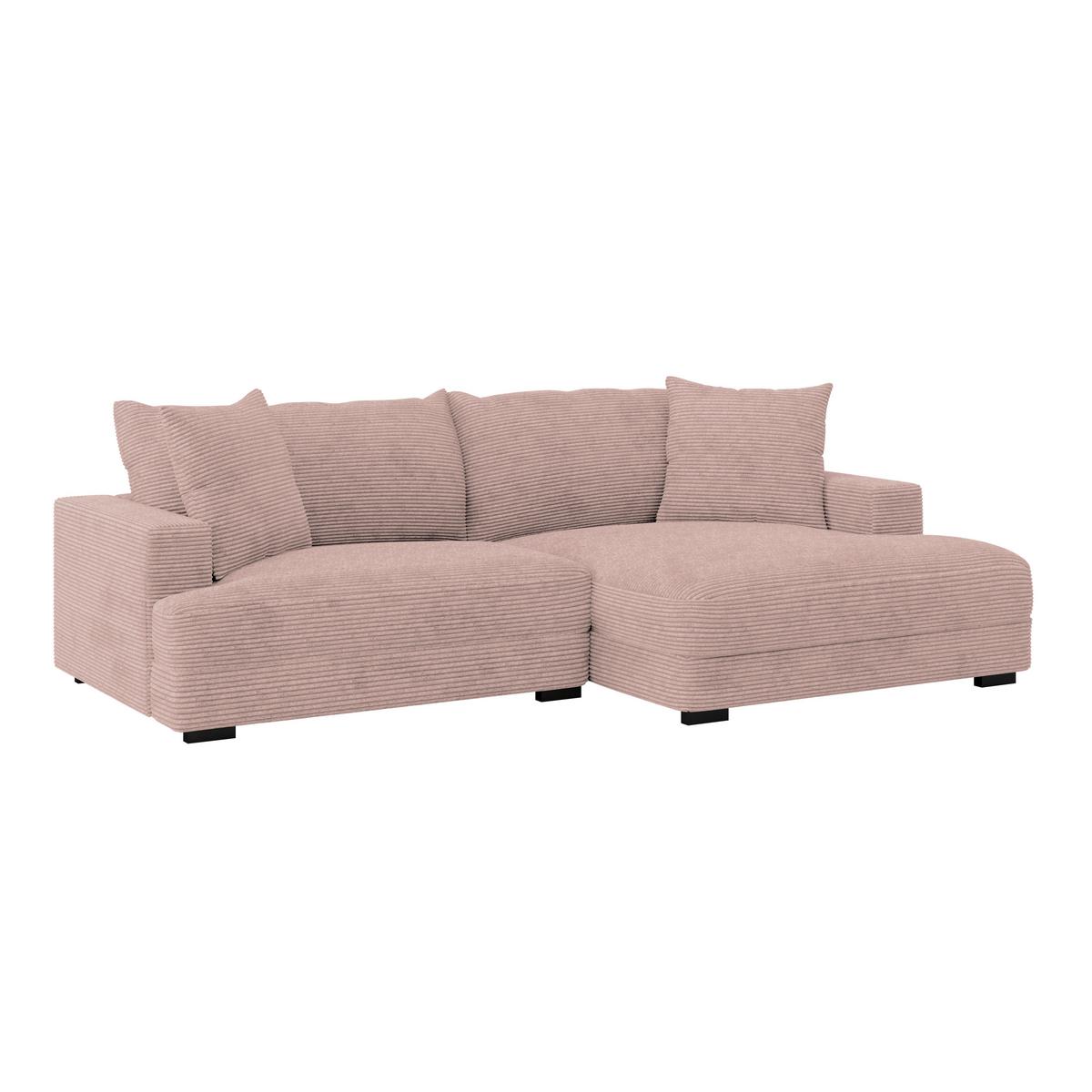 Coltar PELLE - roz, Modern, textil (265/180cm)